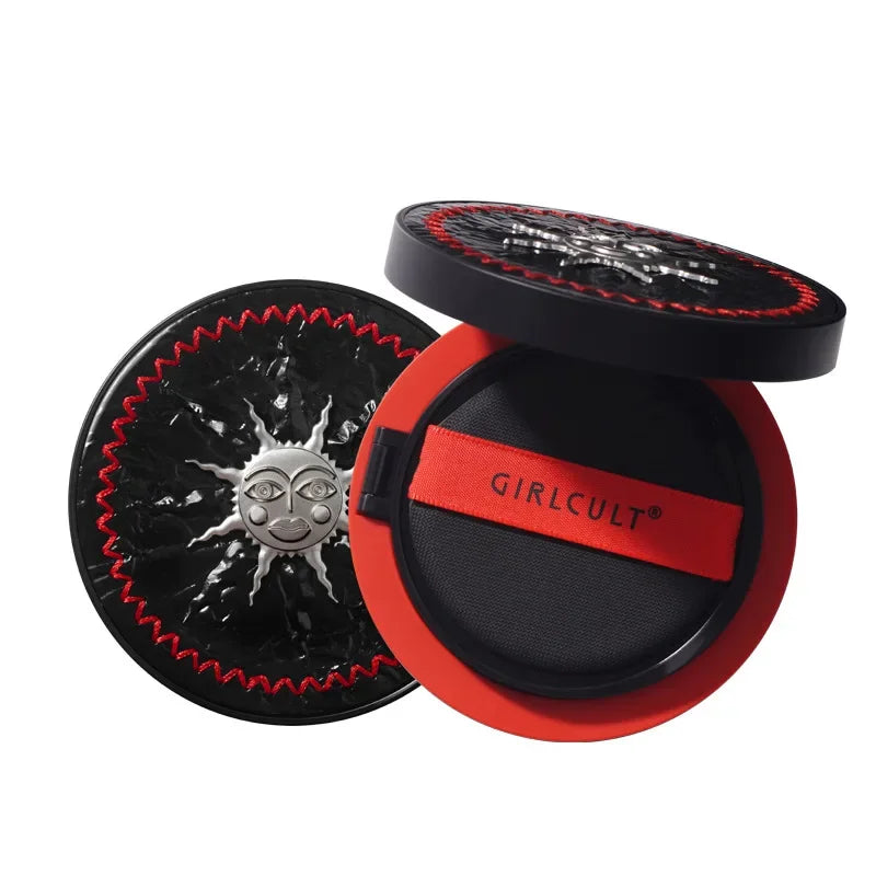 Base Compacta GirlCult Shimmer Air Cushion com Efeito Natural, Oil-Free e Longa Duração