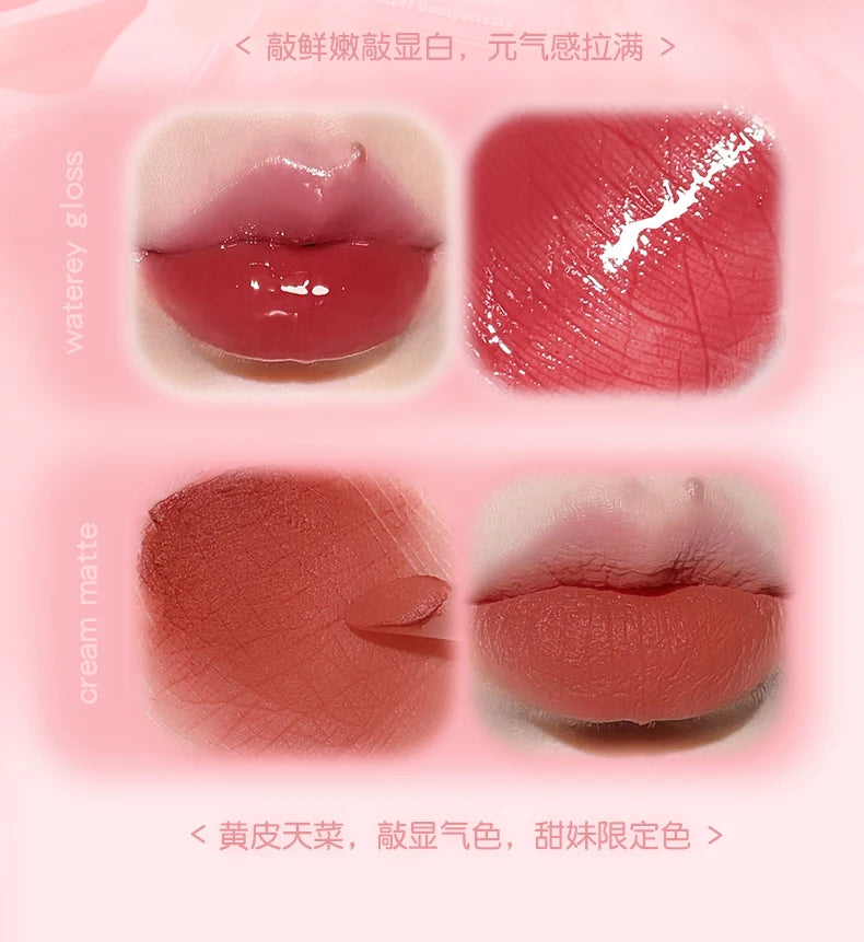 Gloss Labial Duplo GOGO TALES airpods – Efeito Vidro com Conforto de Manteiga