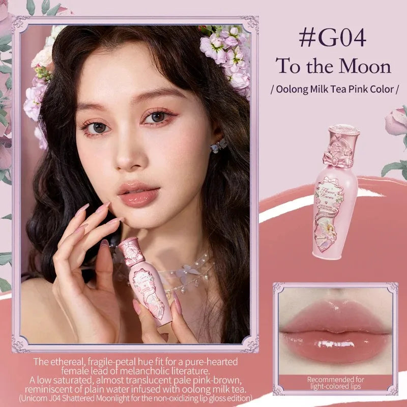 Lip Balm Gloss com Filme Protetor Flower Knows Midsummer Fairytales | Efeito Brilho Natural e Hidratação Profunda
