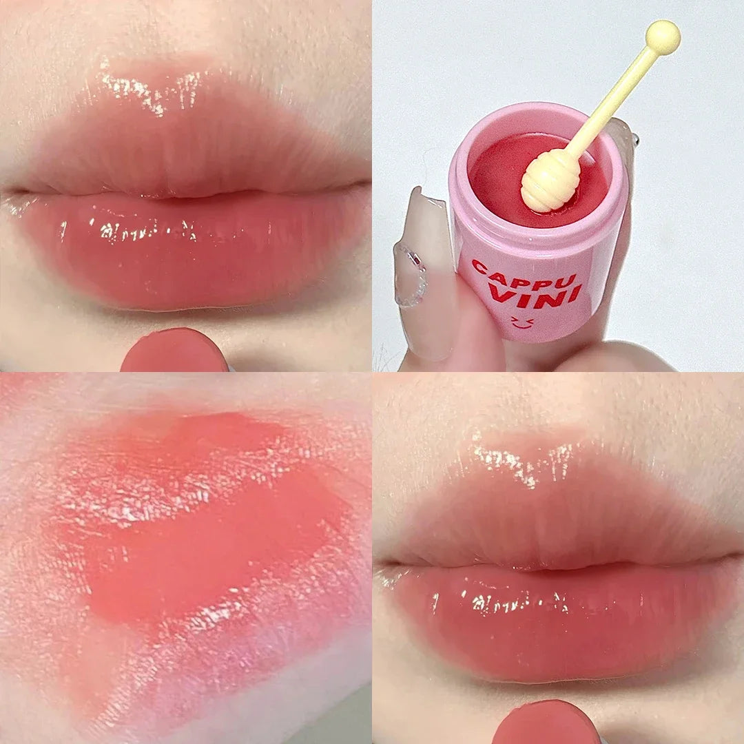 Bálsamo Labial Tintado Cappunivi Milk Tea Cup – Jelly Lip Balm com Aplicador, Hidratação e Cor Natural