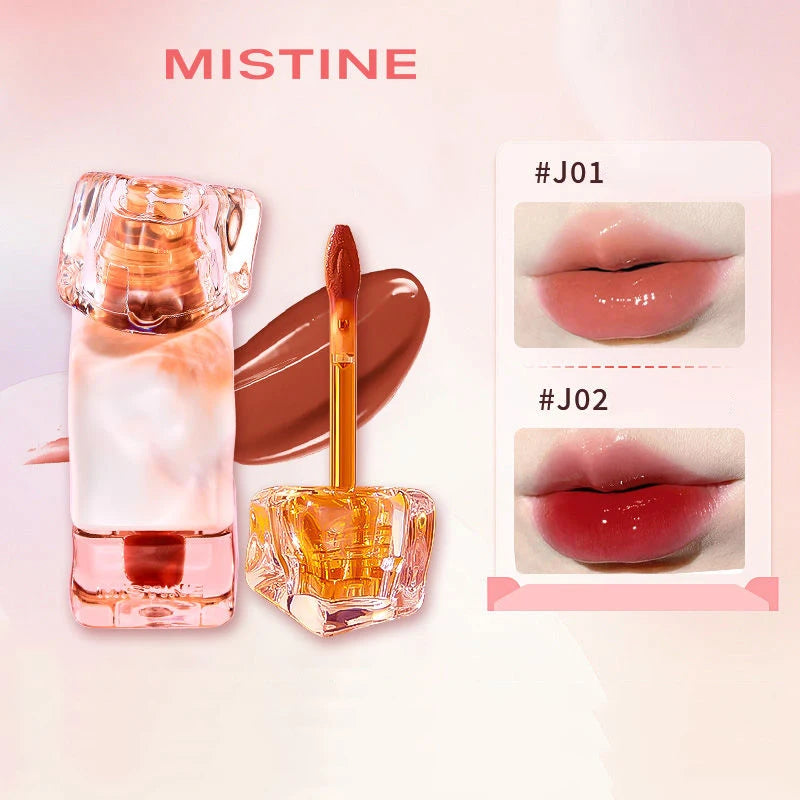 Batom Líquido Nude MISTINE com Efeito Matte Aveludado e Brilho Espelhado | Acabamento Glaze ou Jelly