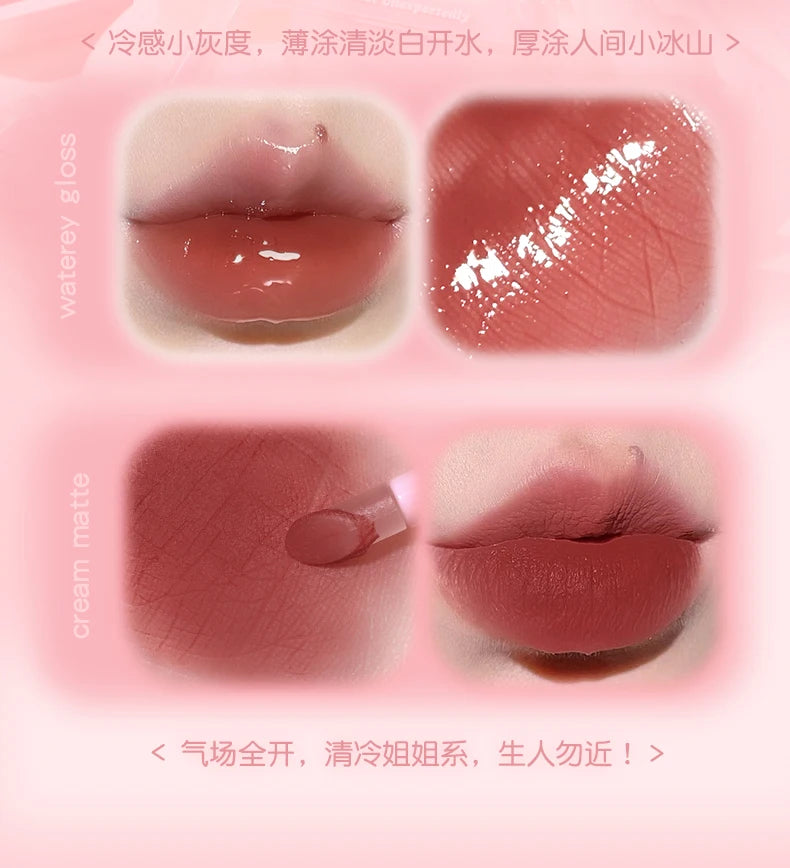 Gloss Labial Duplo GOGO TALES airpods – Efeito Vidro com Conforto de Manteiga