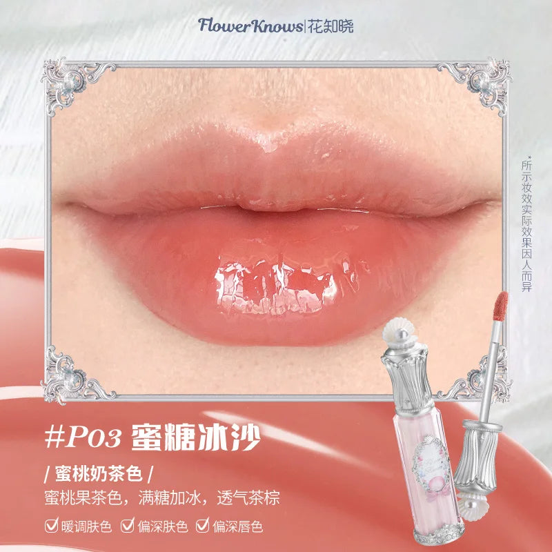 Gloss Nutritivo Flower Knows Shell’s Jewel – Brilho Multidimensional e Tratamento Lip Glaze