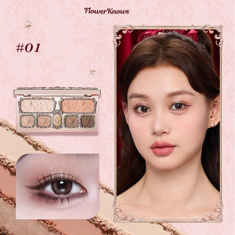 Paleta Strawberry Cupid by Flower Knows – Sombras & Blush com Acabamentos Matte e Shimmer