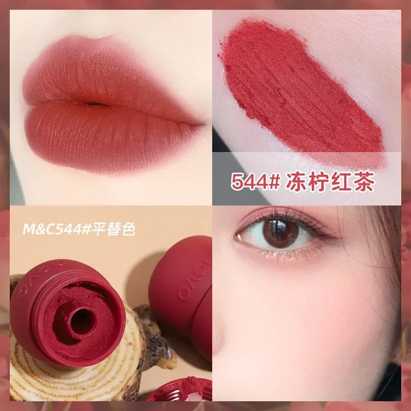 🍄 NOVO Small Mushroom Milk Jar Lipstick – Batom Matte Aveludado 3 em 1 Cogumelo