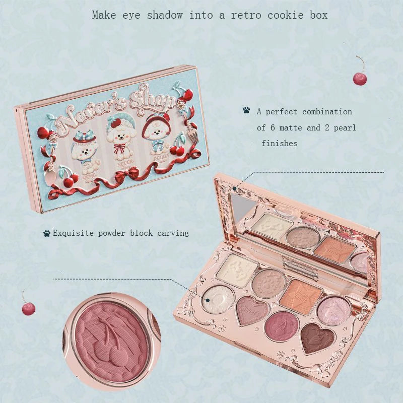 Paleta de Sombras Flower Knows Never’s Shop – 8 Cores Brilhantes