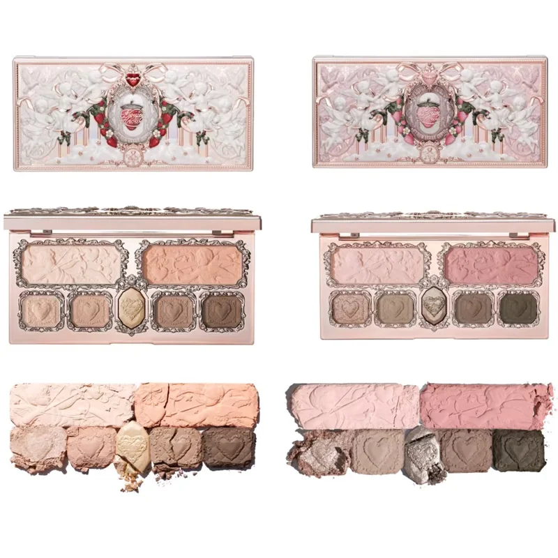 Paleta Strawberry Cupid by Flower Knows – Sombras & Blush com Acabamentos Matte e Shimmer