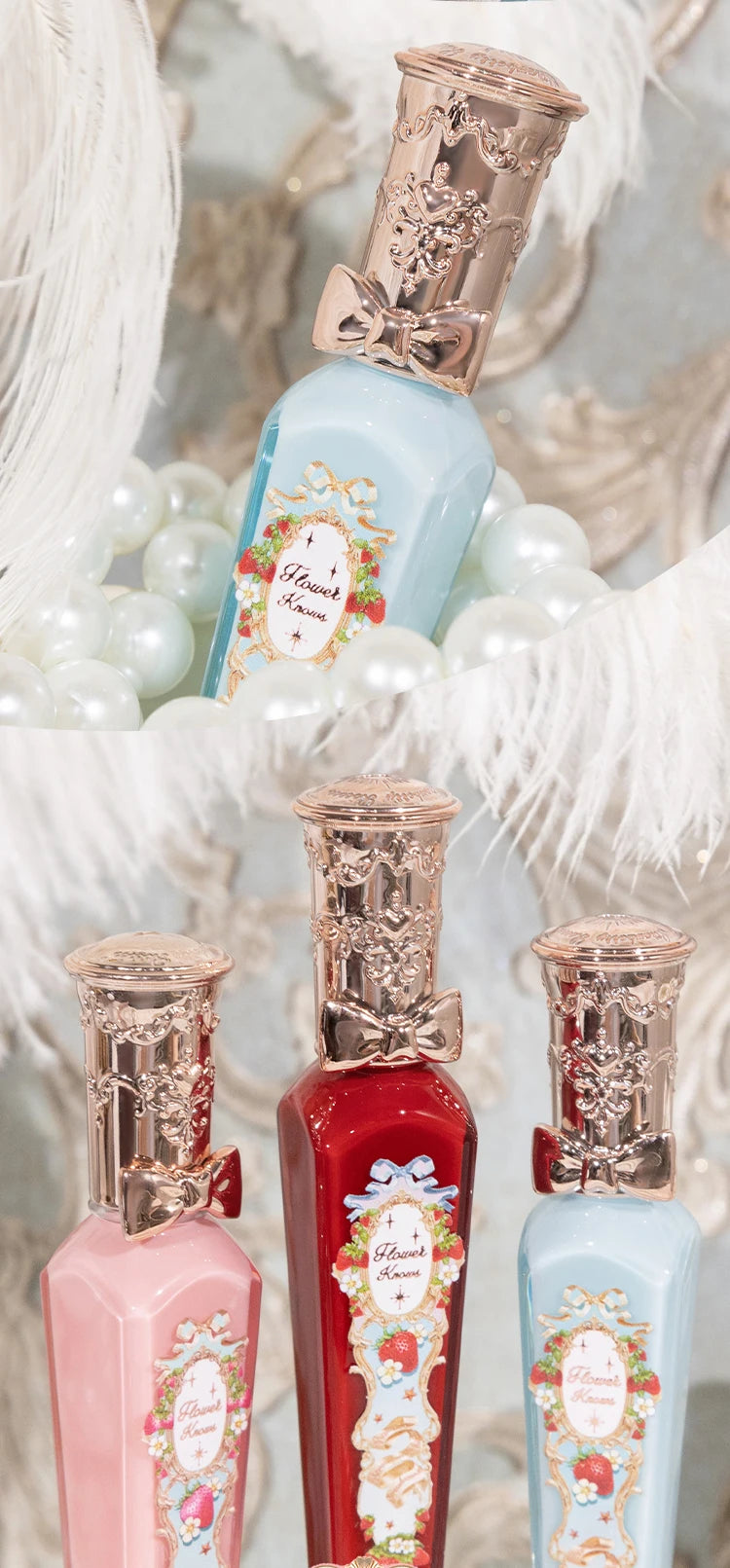 Flower Knows Strawberry Rococo Cloud Lip Cream – Lip Tint Velvet com Efeito Nuvem