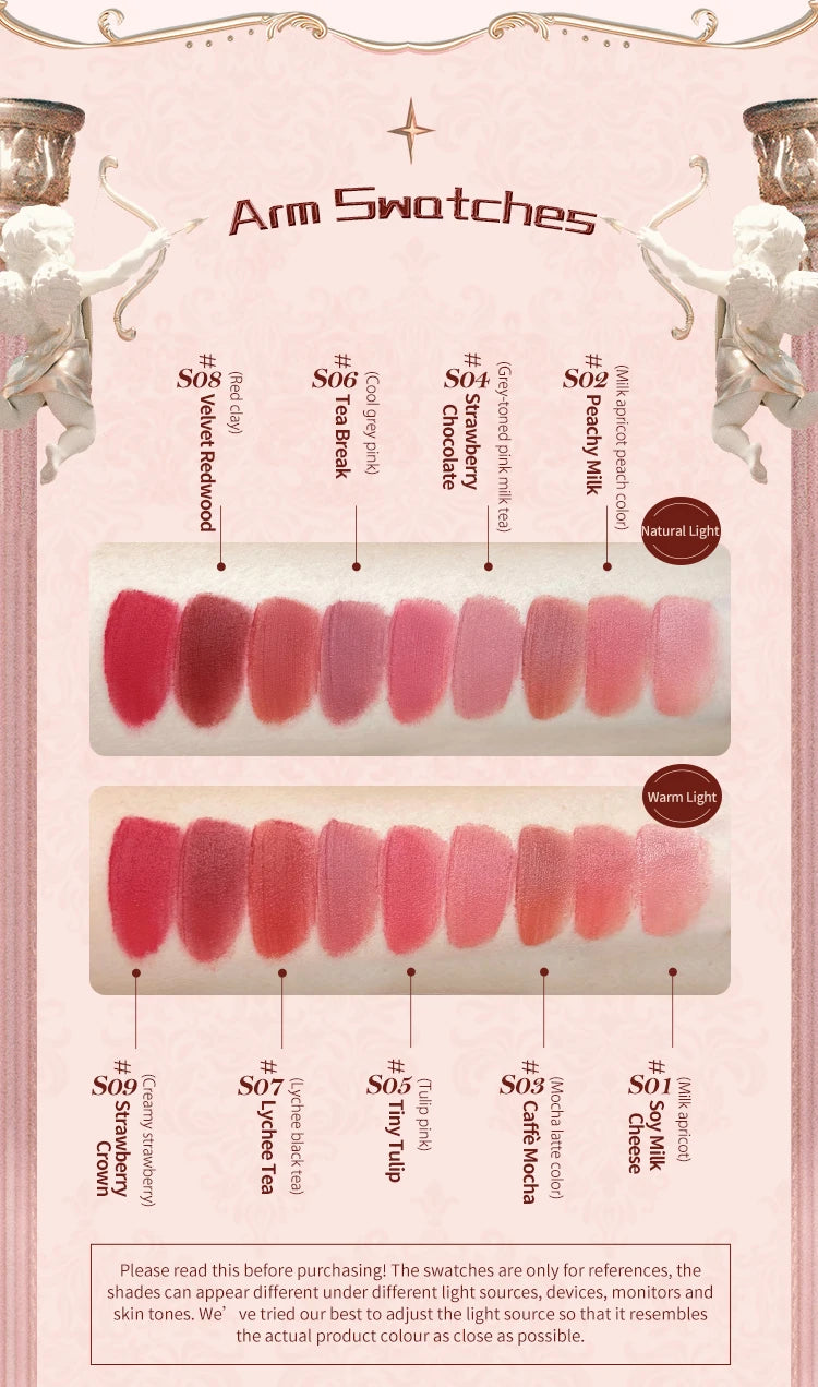 Flower Knows Strawberry Rococo Cloud Lip Cream – Lip Tint Velvet com Efeito Nuvem