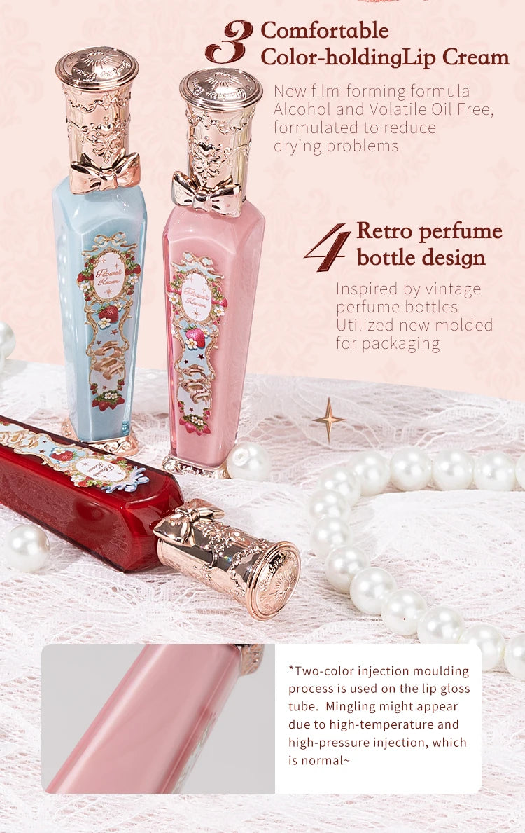 Flower Knows Strawberry Rococo Cloud Lip Cream – Lip Tint Velvet com Efeito Nuvem