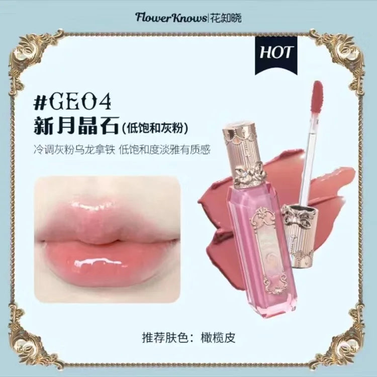 Gloss Labial Moonlight Mermaid Flower Knows – Brilho Espelhado Hidratante com Vitamina E