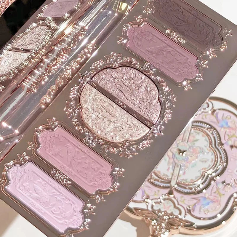 Paleta de Sombras Butterfly Cloud Flower Knows – Paleta 6 Cores Matte, Cintilante e Glitter