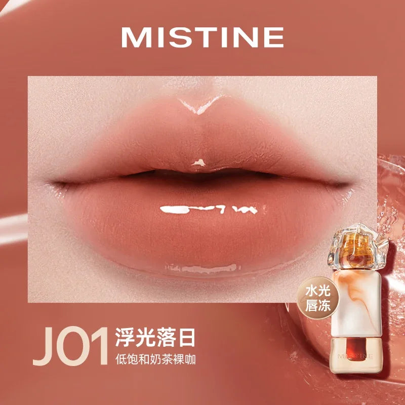 Batom Líquido Nude MISTINE com Efeito Matte Aveludado e Brilho Espelhado | Acabamento Glaze ou Jelly