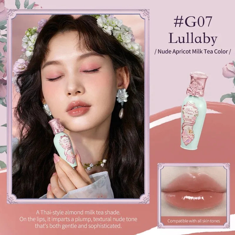Lip Balm Gloss com Filme Protetor Flower Knows Midsummer Fairytales | Efeito Brilho Natural e Hidratação Profunda