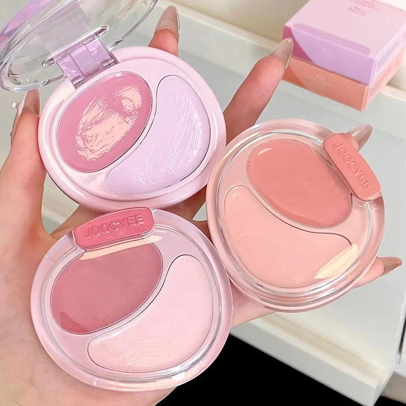 Joocyee Two-Color Cream Blusher – Duo Multifuncional para Bochechas e Lábios