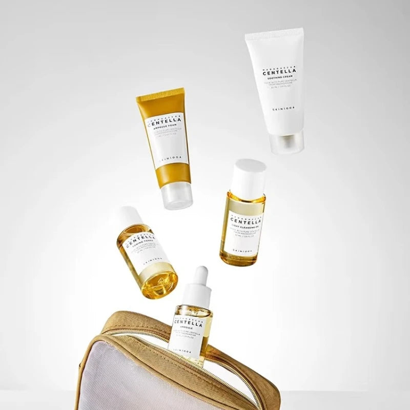 Kit de Skincare Coreano com Centella Asiática – Edição Viagem (5 Itens)