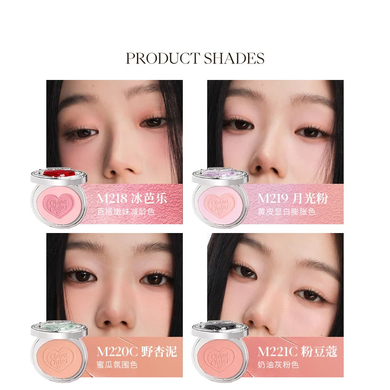 Blush Compacto Matte com Acabamento Natural Joocyee Gem Sandwich Chupa Chups