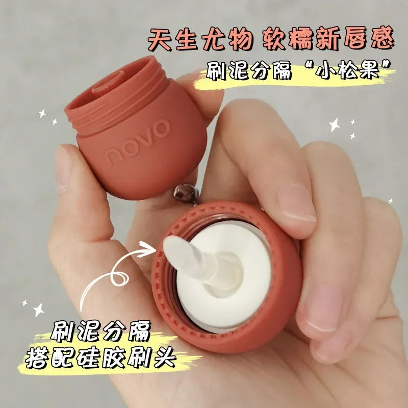 🍄 NOVO Small Mushroom Milk Jar Lipstick – Batom Matte Aveludado 3 em 1 Cogumelo
