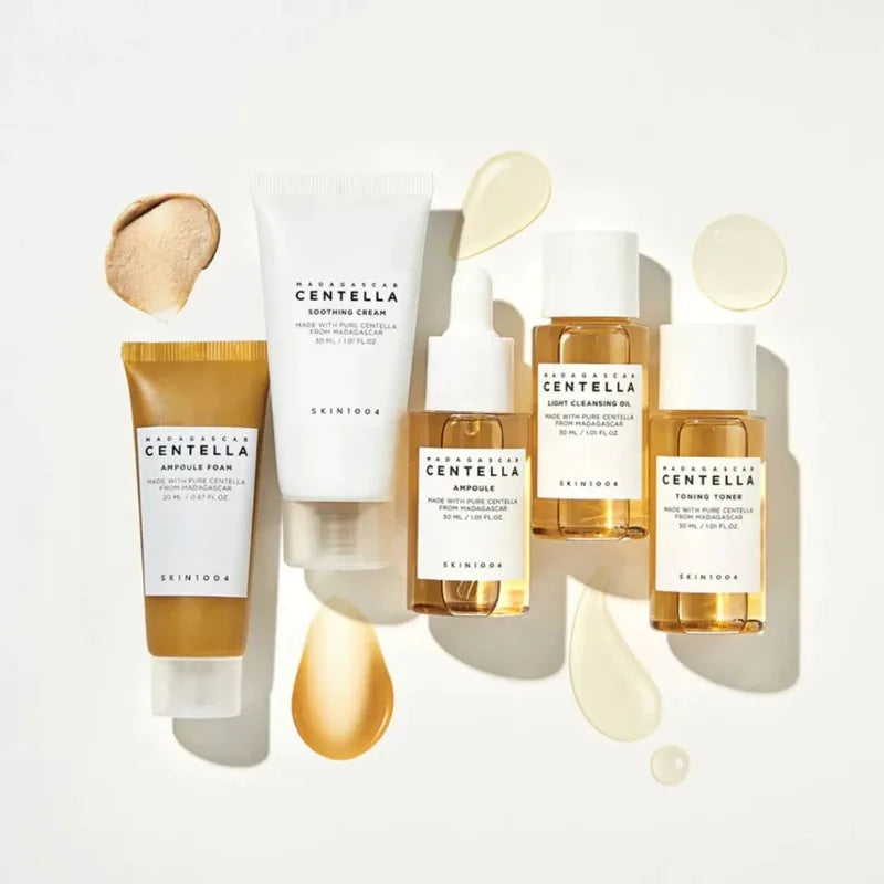Kit de Skincare Coreano com Centella Asiática – Edição Viagem (5 Itens)