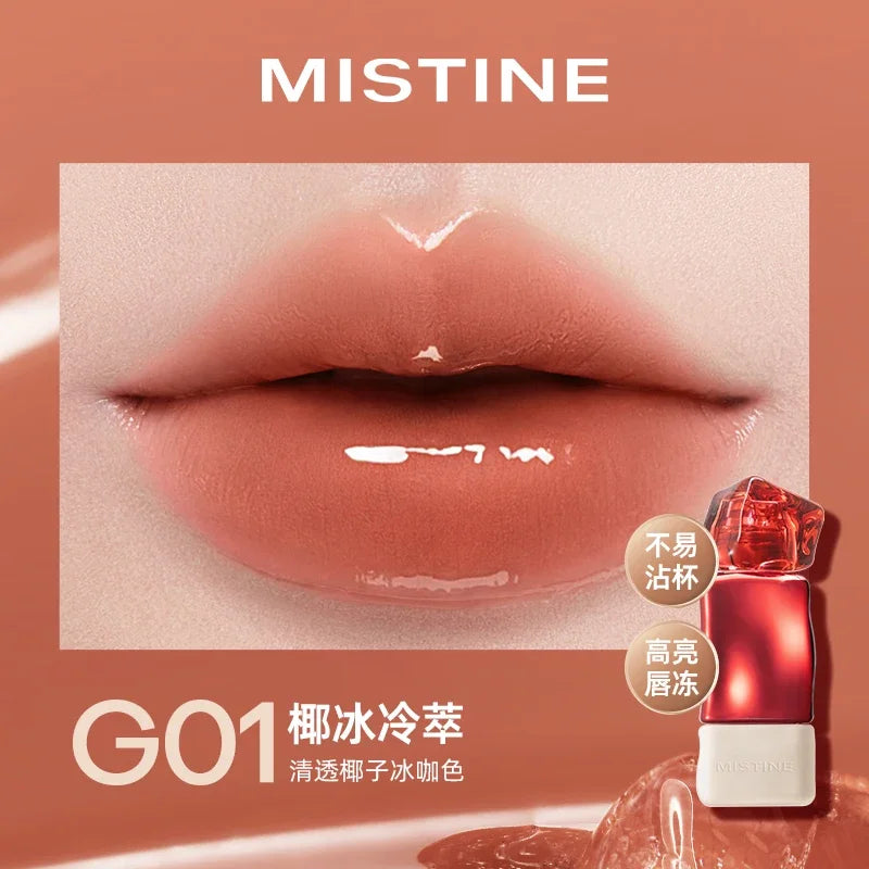 Batom Líquido Nude MISTINE com Efeito Matte Aveludado e Brilho Espelhado | Acabamento Glaze ou Jelly