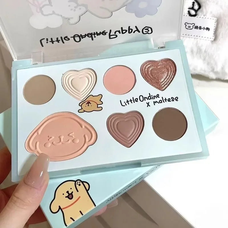 Paleta Tudo-em-Um para o Rosto Little Ondine – Blush, Iluminador, Contorno e Sombra