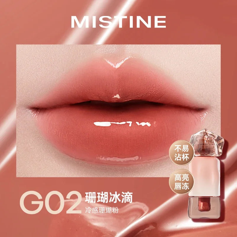 Batom Líquido Nude MISTINE com Efeito Matte Aveludado e Brilho Espelhado | Acabamento Glaze ou Jelly
