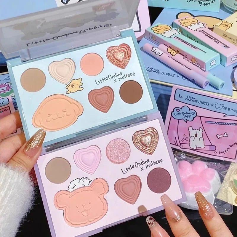Paleta Tudo-em-Um para o Rosto Little Ondine – Blush, Iluminador, Contorno e Sombra