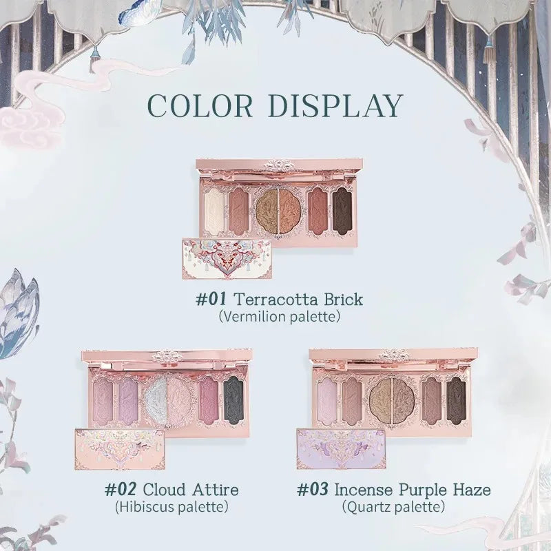 Paleta de Sombras Butterfly Cloud Flower Knows – Paleta 6 Cores Matte, Cintilante e Glitter
