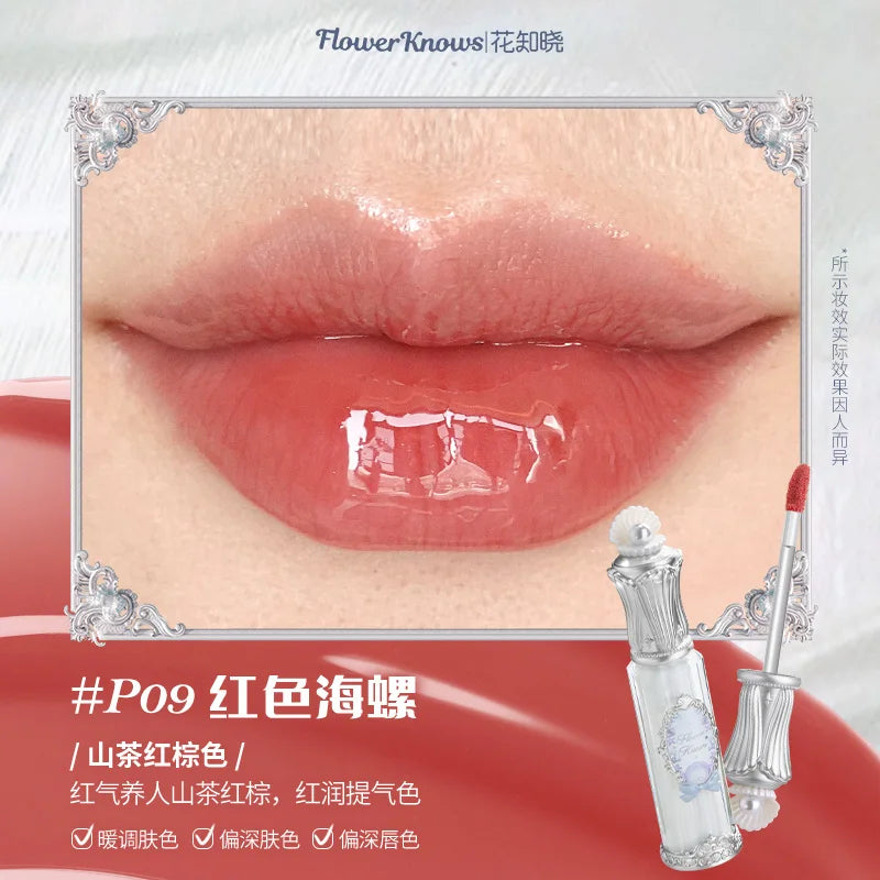 Gloss Nutritivo Flower Knows Shell’s Jewel – Brilho Multidimensional e Tratamento Lip Glaze