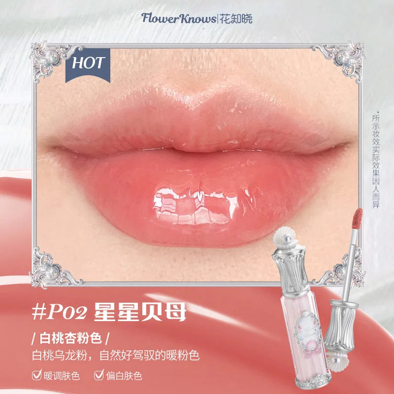 Gloss Nutritivo Flower Knows Shell’s Jewel – Brilho Multidimensional e Tratamento Lip Glaze
