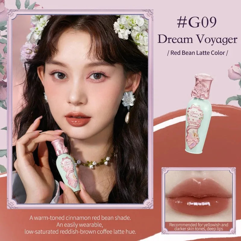 Lip Balm Gloss com Filme Protetor Flower Knows Midsummer Fairytales | Efeito Brilho Natural e Hidratação Profunda