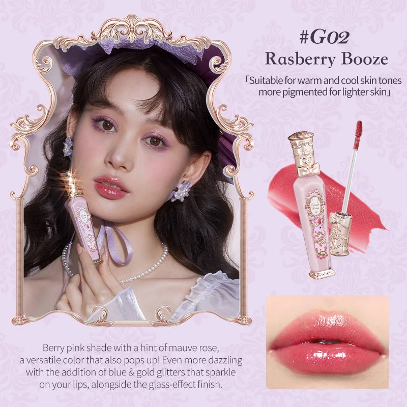 Flower Knows Strawberry Rococo Glowy Lip Gloss – Brilho Labial Hidratante com Efeito Espelhado