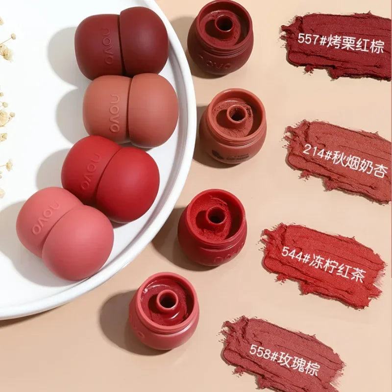 🍄 NOVO Small Mushroom Milk Jar Lipstick – Batom Matte Aveludado 3 em 1 Cogumelo