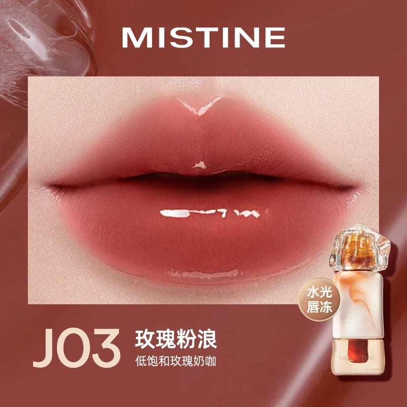 Batom Líquido Nude MISTINE com Efeito Matte Aveludado e Brilho Espelhado | Acabamento Glaze ou Jelly