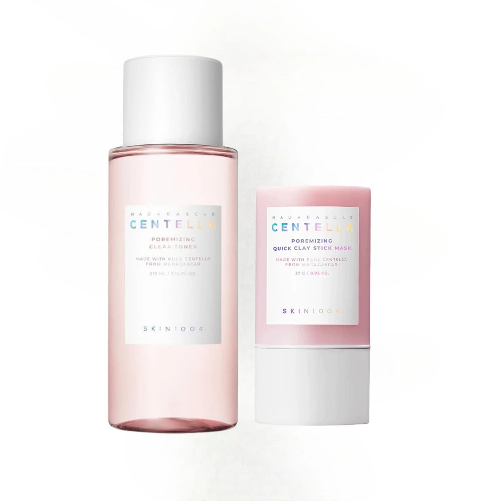 Centella Skincare – Kit com Tônico e Máscara Bastão de Argila Rosa