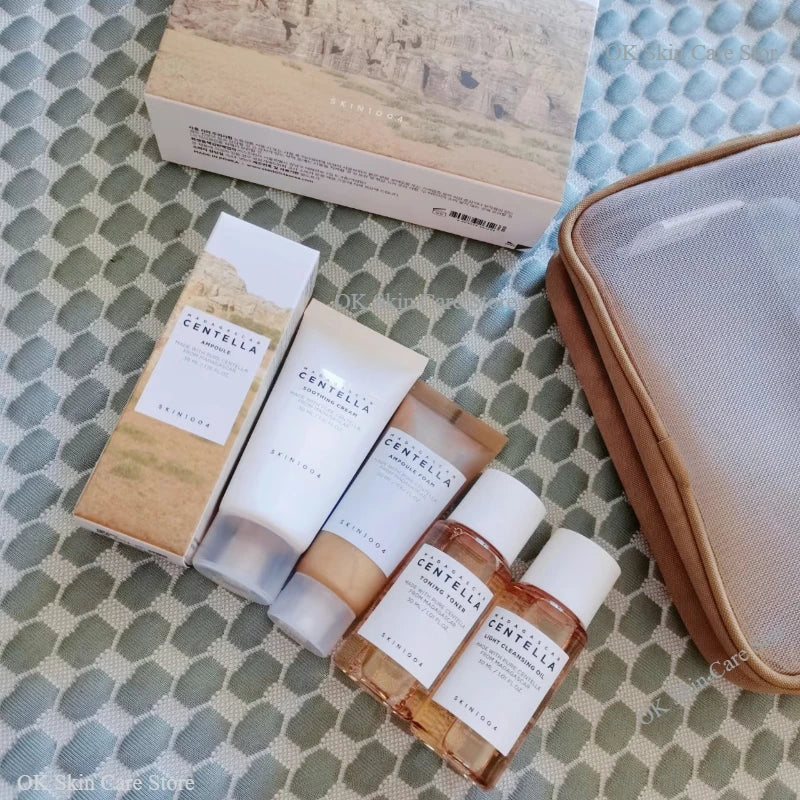 Kit de Skincare Coreano com Centella Asiática – Edição Viagem (5 Itens)