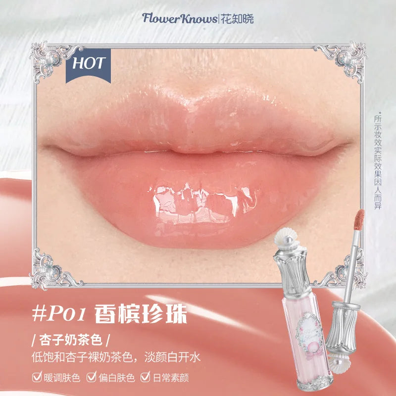 Gloss Nutritivo Flower Knows Shell’s Jewel – Brilho Multidimensional e Tratamento Lip Glaze