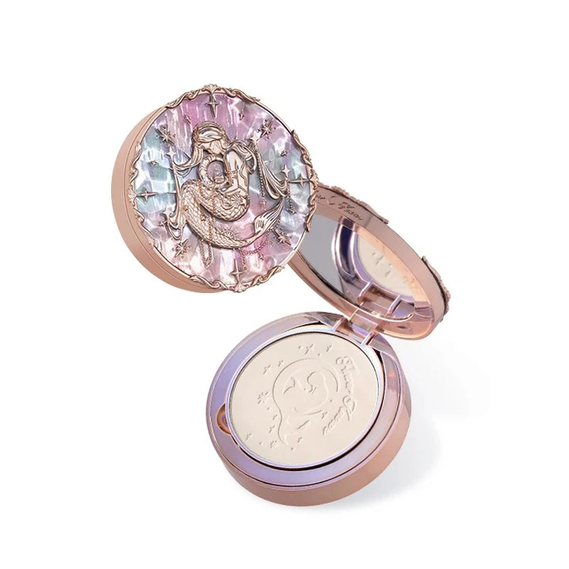 Pó Compacto Matte Flower Knows Moonlight Mermaid – Alta Fixação e Controle de Oleosidade