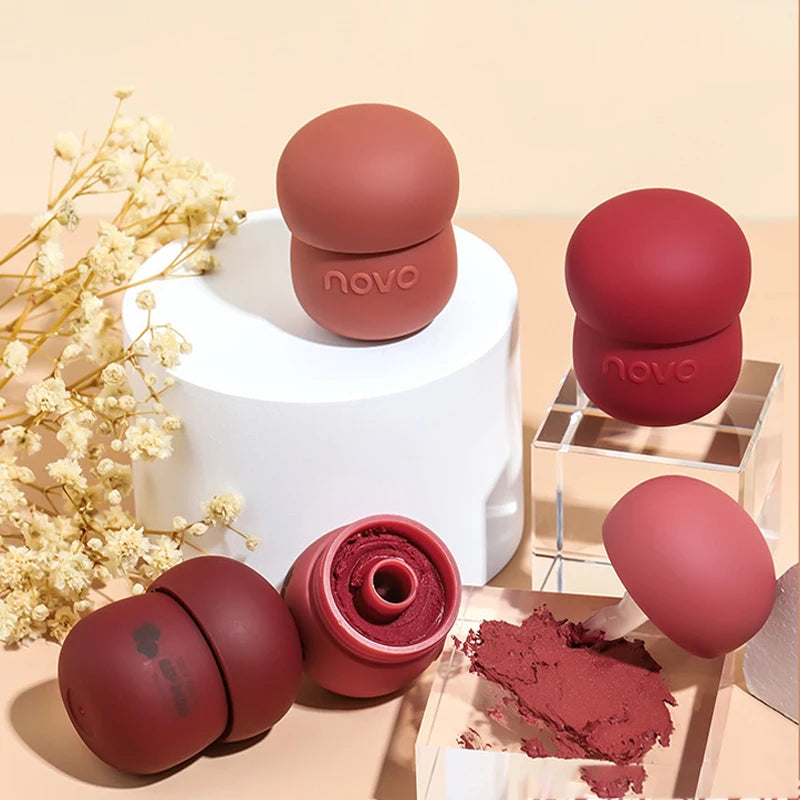 🍄 NOVO Small Mushroom Milk Jar Lipstick – Batom Matte Aveludado 3 em 1 Cogumelo